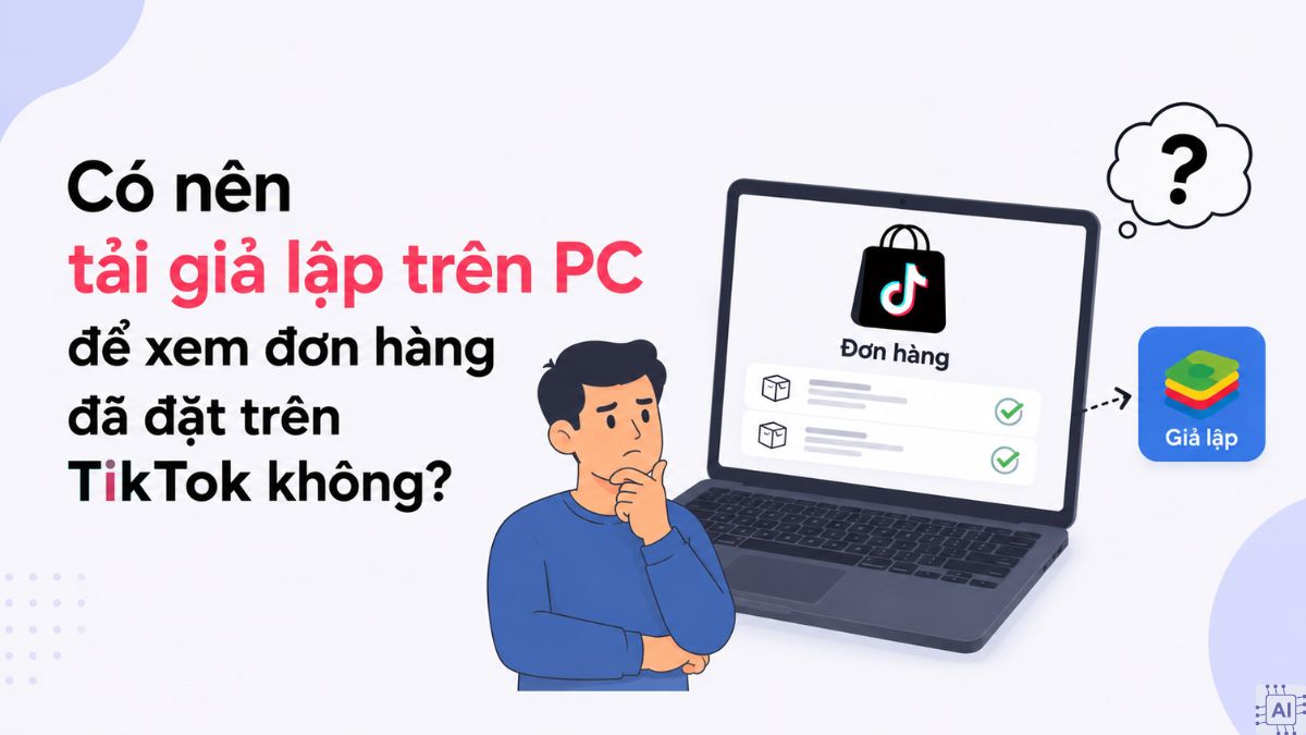 Cách xem đơn hàng đã đặt trên TikTok trên giả lập PC có nhiều rủi ro