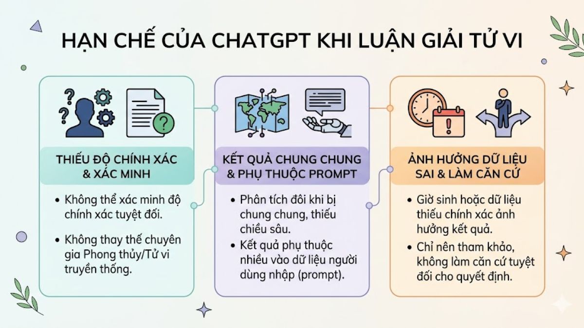 Cách xem tử vi bằng ChatGPT - Hạn chế