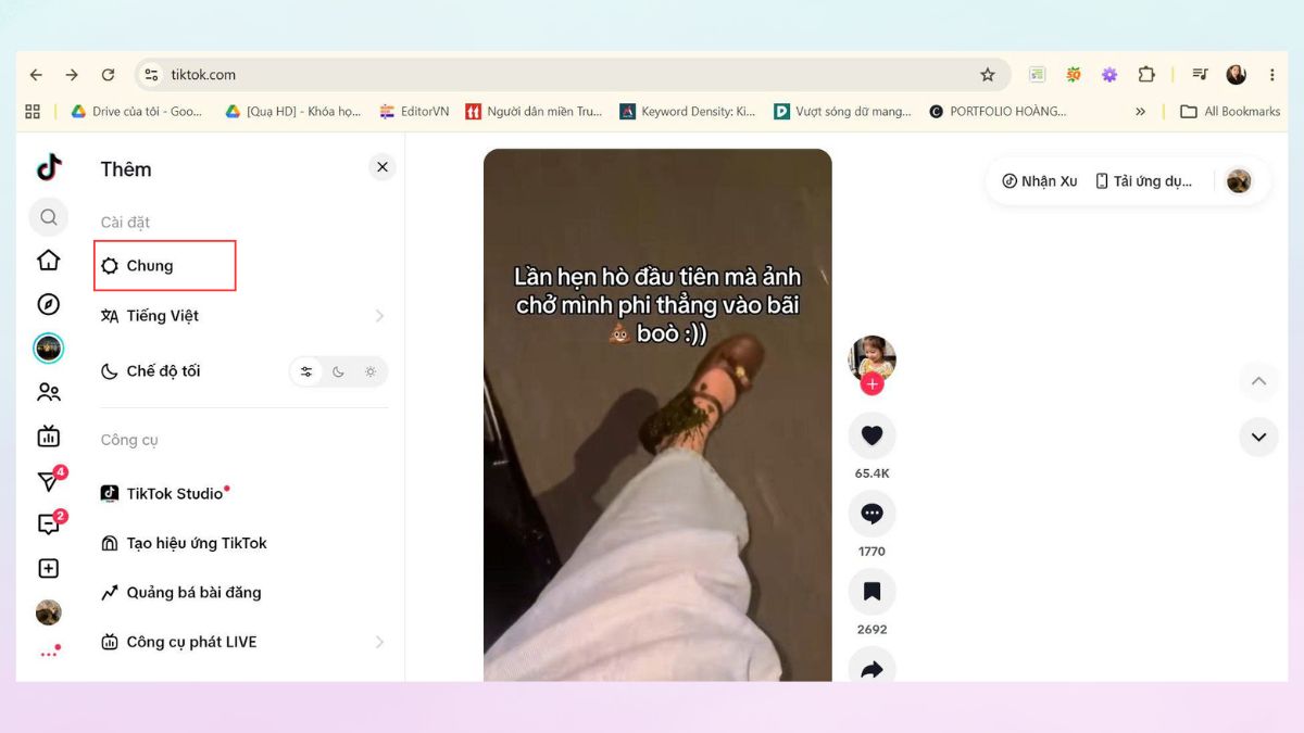 Cách xem video đã xem trên TikTok bằng dữ liệu lịch sử xem bước 1