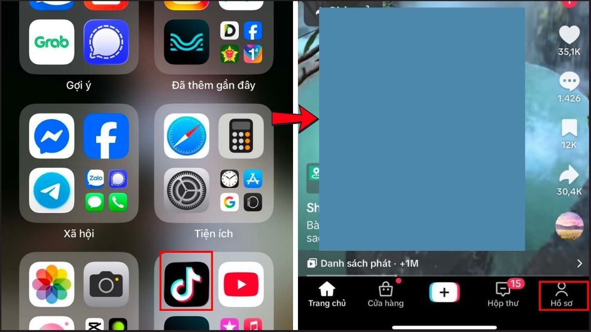 Cách xóa bình luận trên TikTok - Bình luận cũ trên điện thoại bước 1