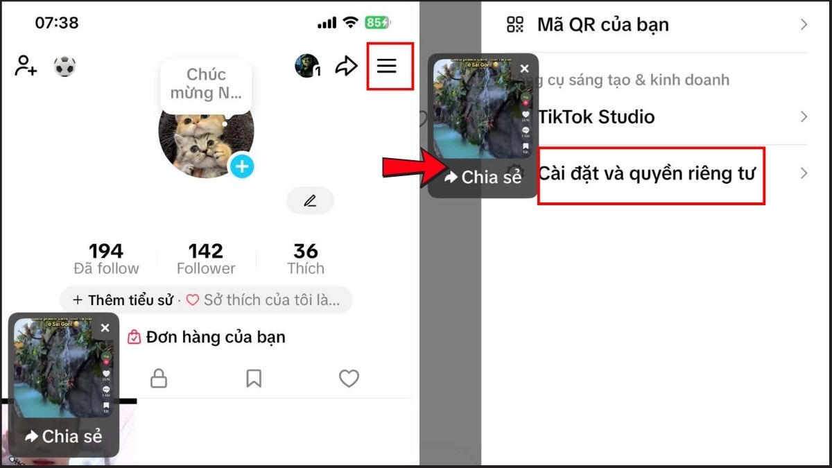Cách xóa bình luận trên TikTok - Bình luận cũ trên điện thoại bước 2