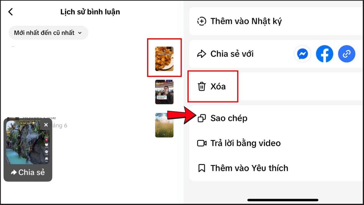 Cách xóa bình luận trên TikTok - Bình luận cũ trên điện thoại bước 4