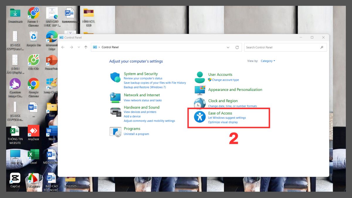 Cài đặt chuột máy tính trong Ease of Access Center - Cài đặt con trỏ chuột bước 2