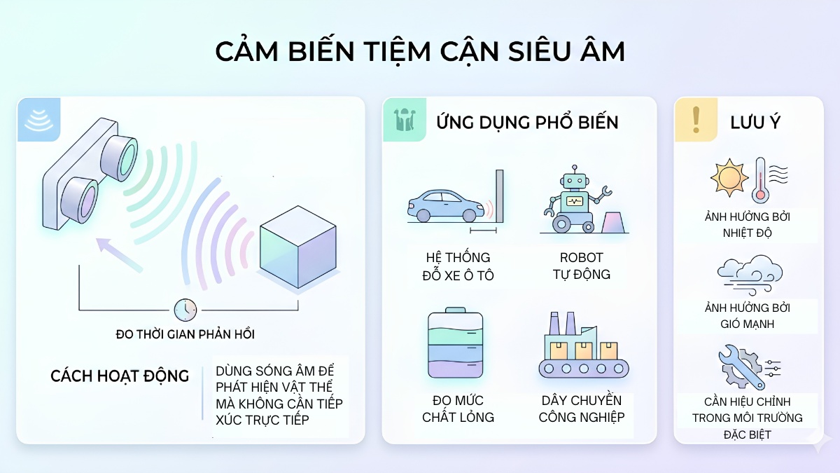 Cảm biến tiệm cận là gì? Cảm biến tiệm cận siêu âm