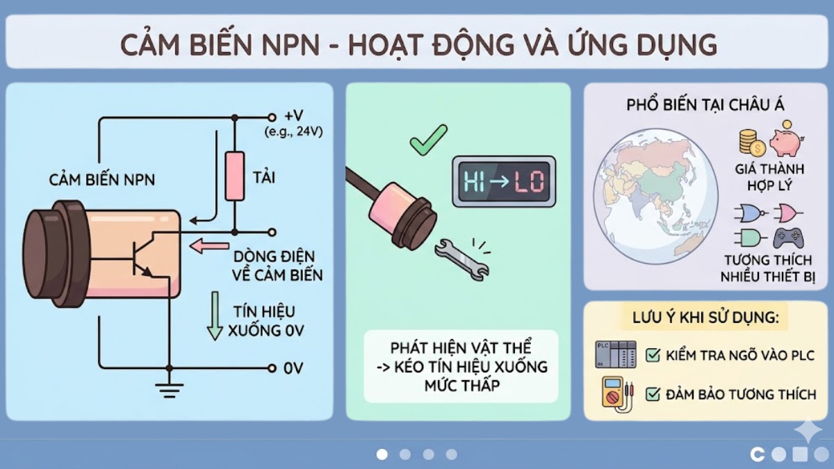 Cảm biến tiệm cận là gì? Cảm biến NPN