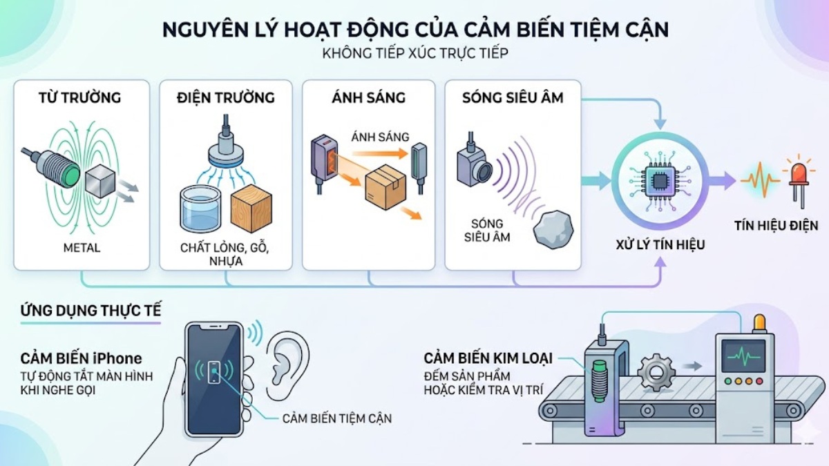 Nguyên lý hoạt động của cảm biến tiệm cận là gì?