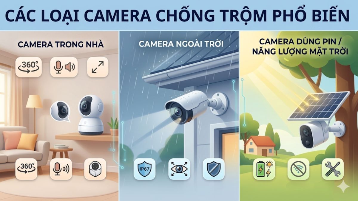 Các loại camera chống trộm
