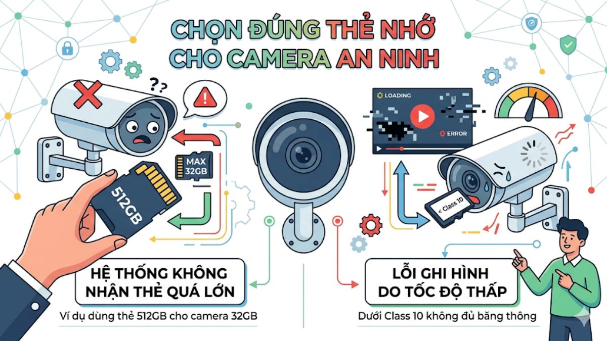 Camera không nhận thẻ nhớ do thẻ nhớ không tương thích