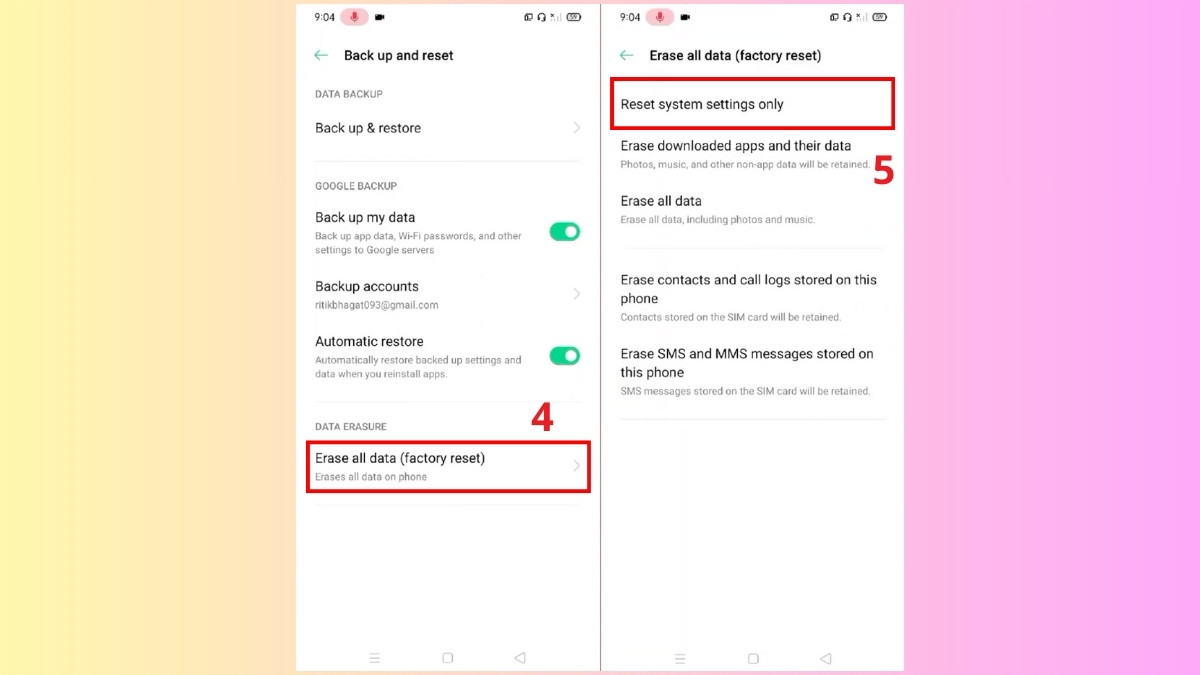 Sửa camera OPPO F11 Pro bị lỗi - Khôi phục cài đặt gốc bước 2