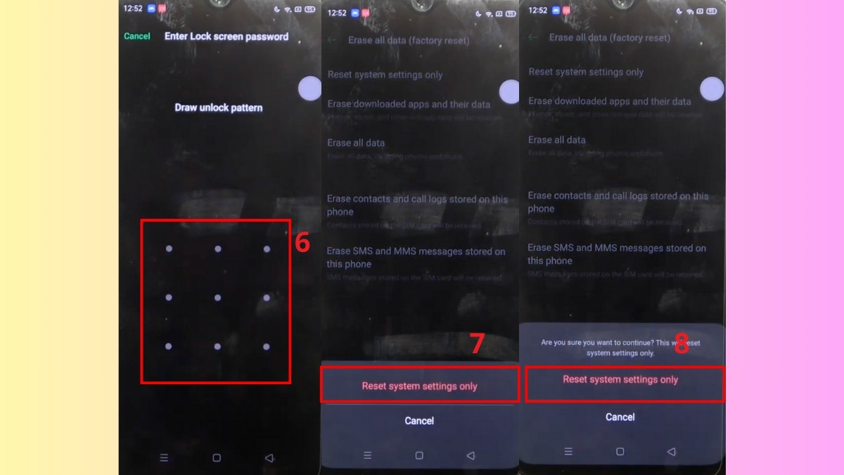 Sửa camera OPPO F11 Pro bị lỗi - Khôi phục cài đặt gốc bước 3