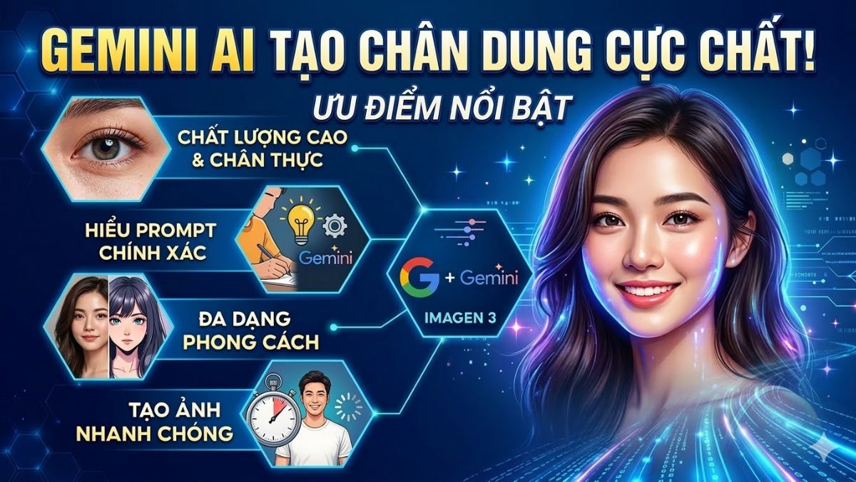 Lợi ích khi dùng câu lệnh tạo ảnh chân dung trên Gemini