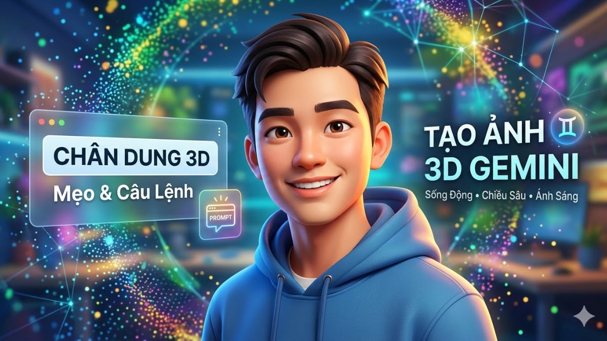 Câu lệnh tạo ảnh chân dung trên gemini 3D