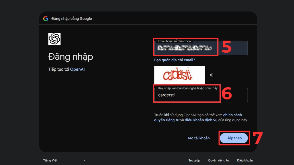 Cách đăng ký ChatGPT 5.0 miễn phí bước 3-1