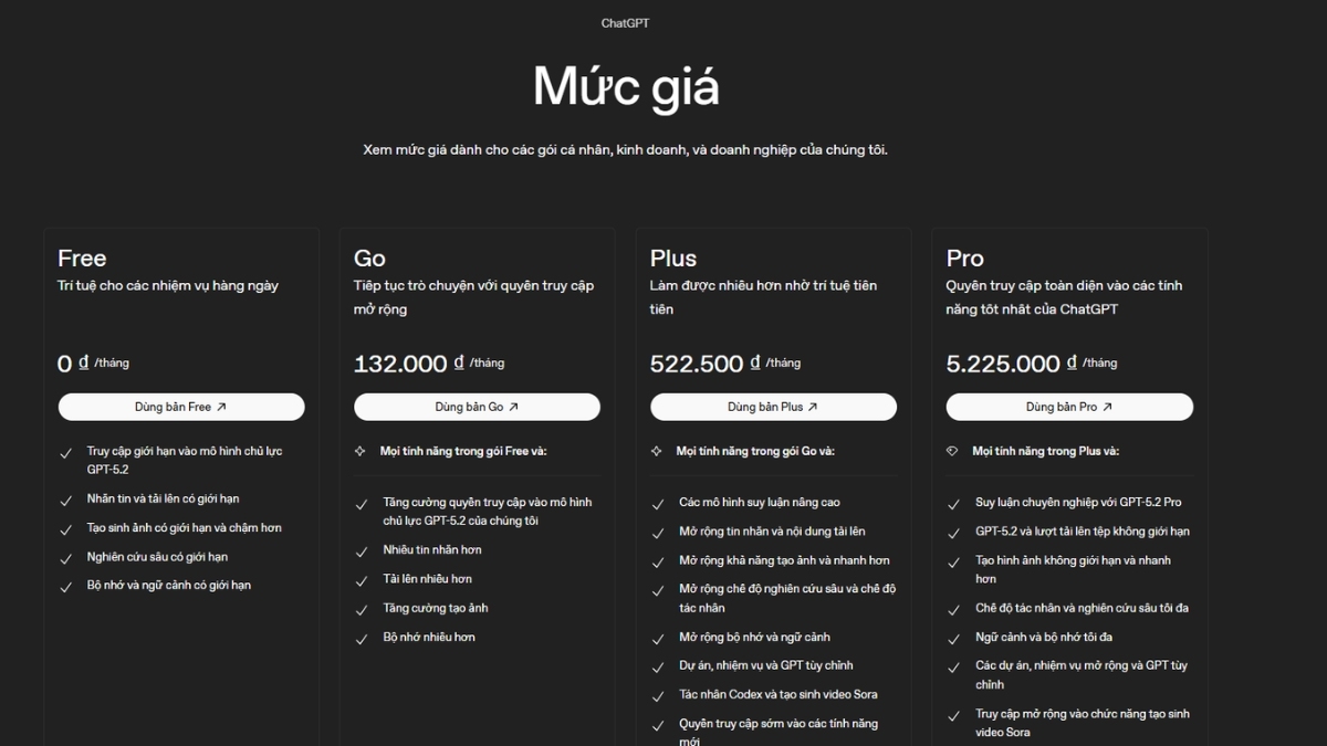 Khắc phục ChatGPT bị giới hạn tin nhắn - Nâng cấp lên gói cao hơn