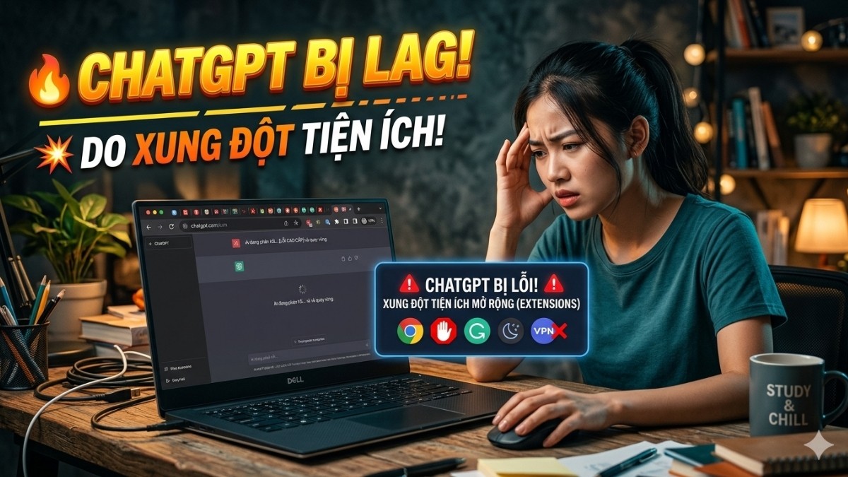 ChatGPT bị lag do xung đột với tiện ích mở rộng