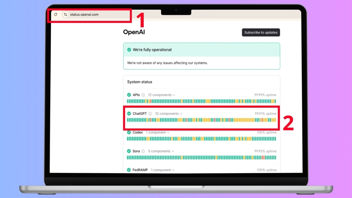 Khắc phục ChatGPT bị lag bằng cách kiểm tra hệ thống