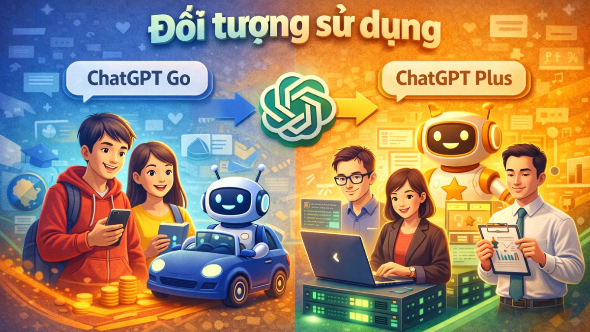 So sánh ChatGPT Go vs Plus về đối tượng sử dụng
