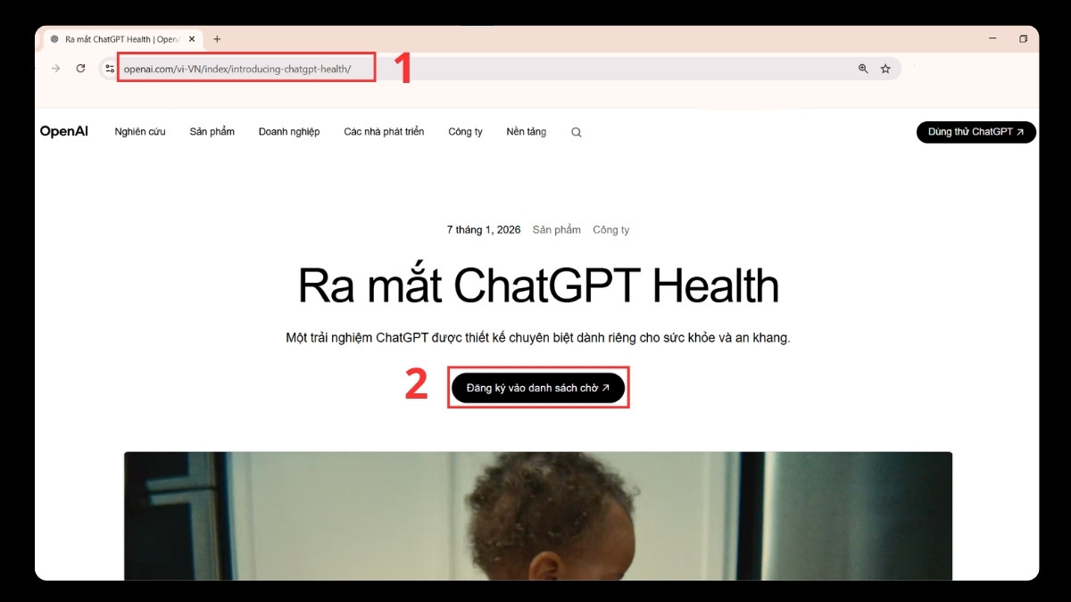 Cách đăng ký trải nghiệm ChatGPT Health bước 1