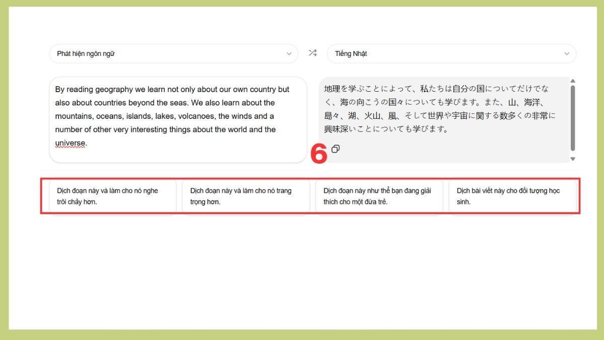Tùy chỉnh bản dịch của ChatGPT Translate