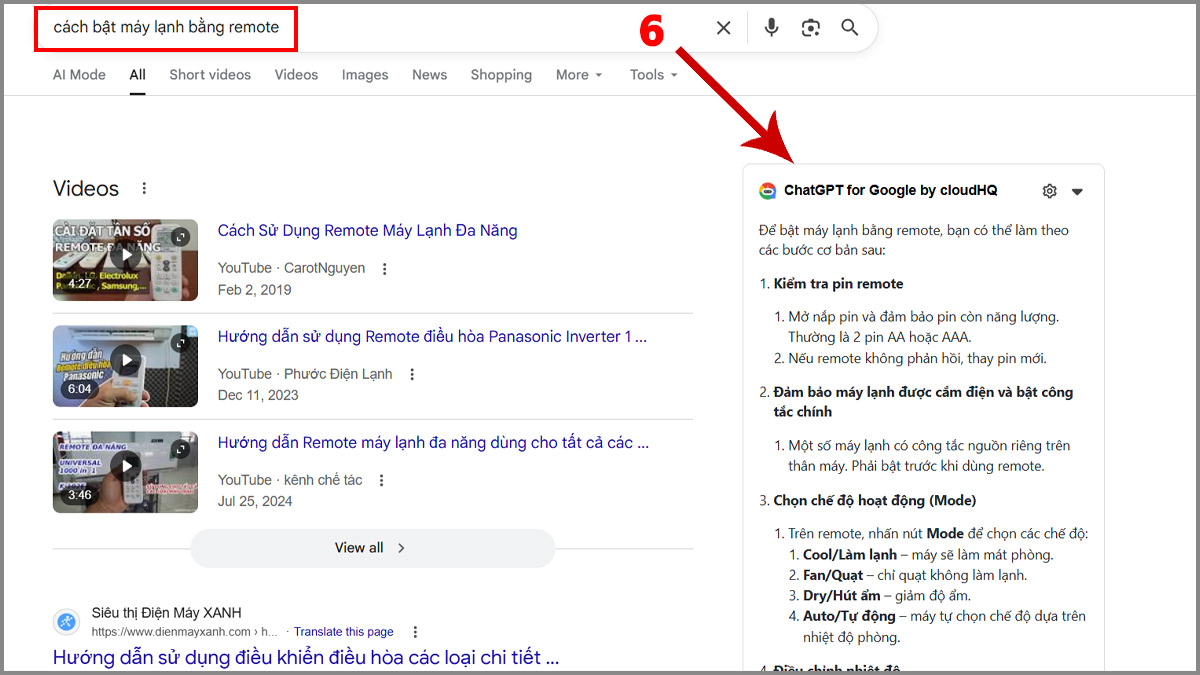 Cách làm ChatGPT vs Google hiển thị song song bước 5