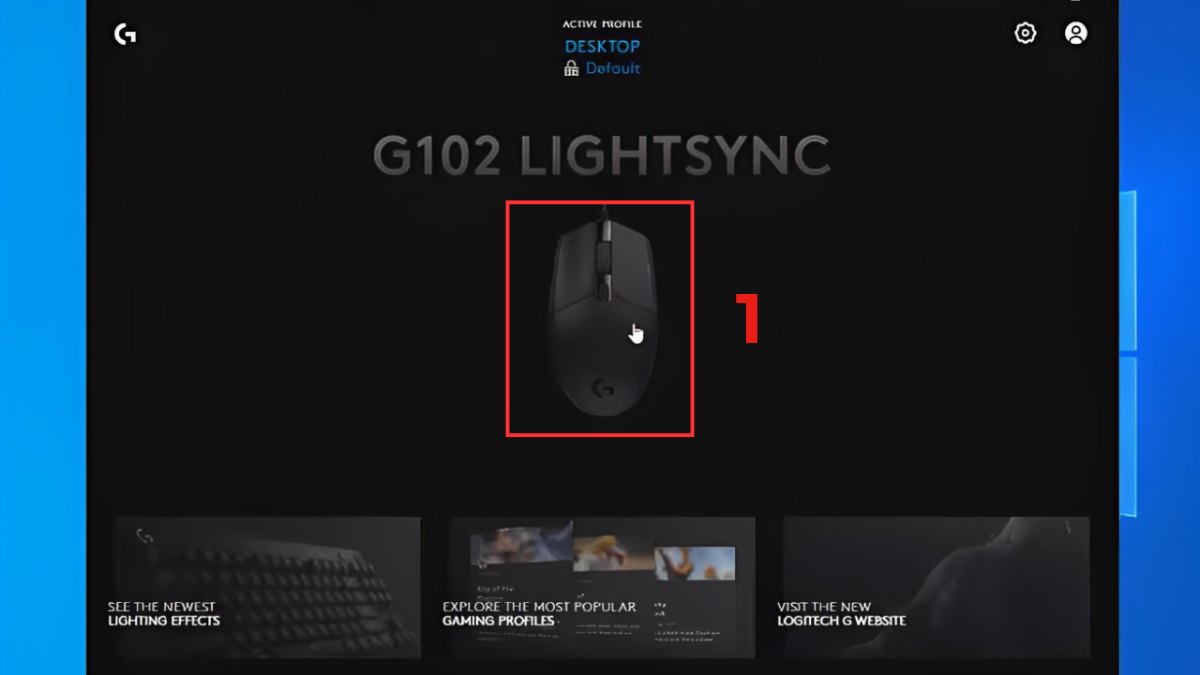 Cách chỉnh DPI chuột Logitech bằng phần mềm Logitech G HUB bước 1