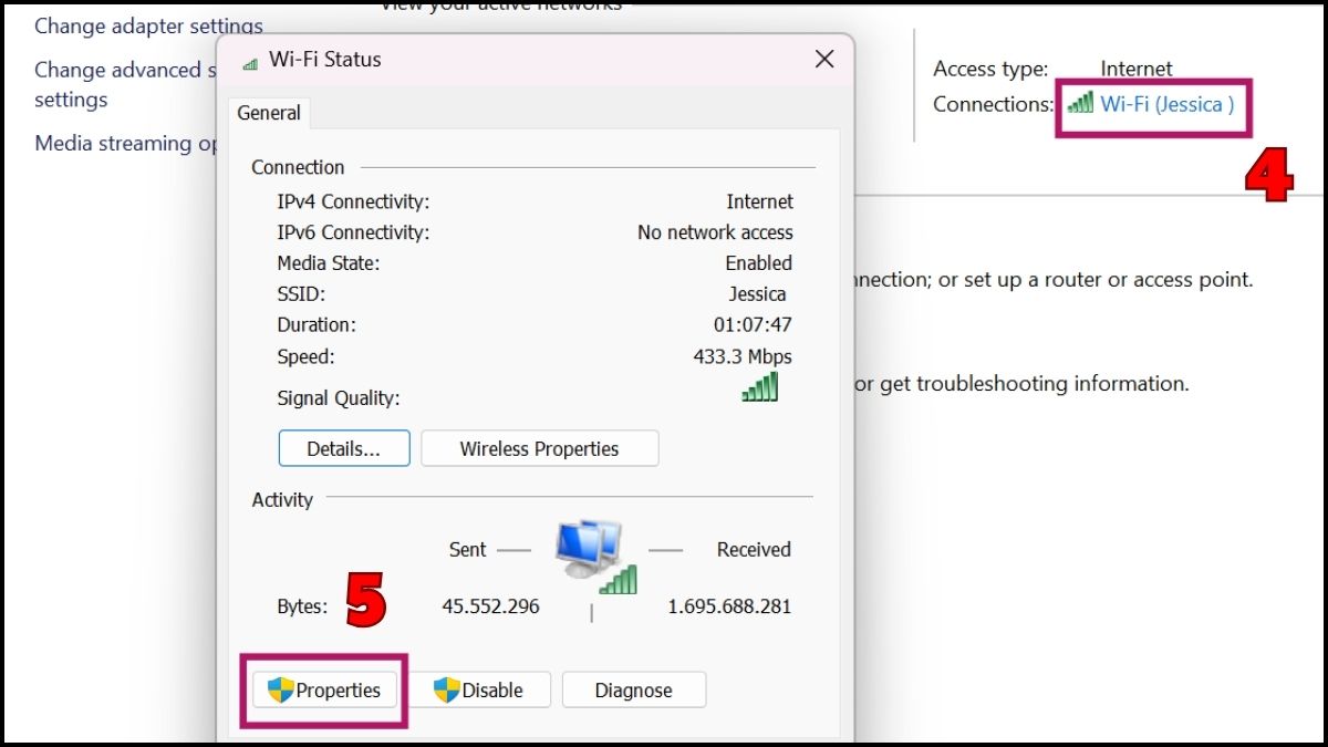 Chơi giả lập PUBG - Điều chỉnh DNS bước 4, 5