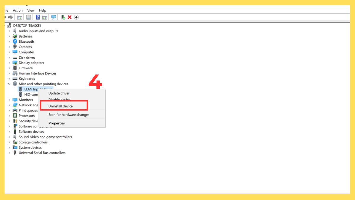 Cách sửa chuột bị double click - Gỡ và cài lại Driver chuột bước 3