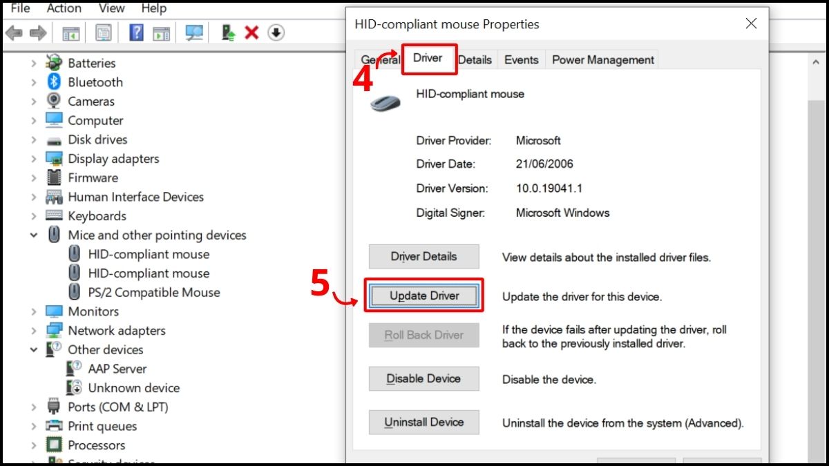 Khắc phục lỗi chuột bị giật lag Win 11 - Cập nhật Driver bước 3
