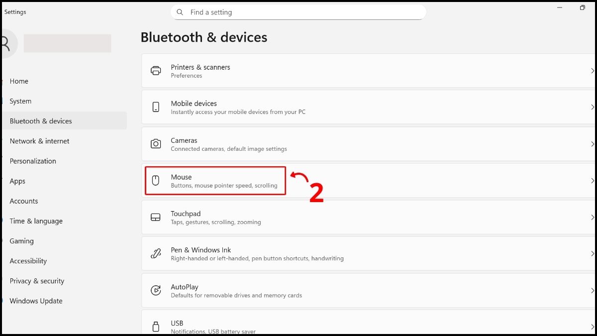 Khắc phục lỗi chuột bị giật lag Win 11 - Tắt Enhance pointer precision bước 2