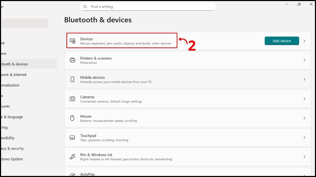 Khắc phục lỗi chuột bị giật lag Win 11 - Kết nối lại Bluetooth bước 2