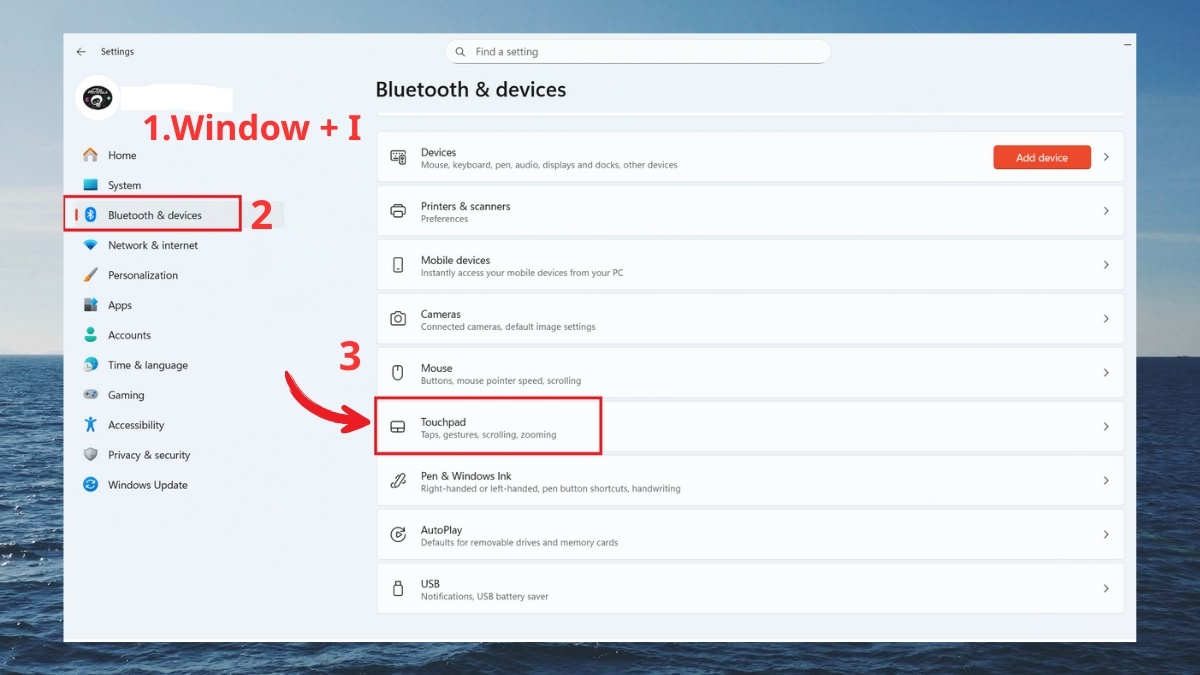 Sửa lỗi chuột máy tính tự di chuyển - Tắt Touchpad
