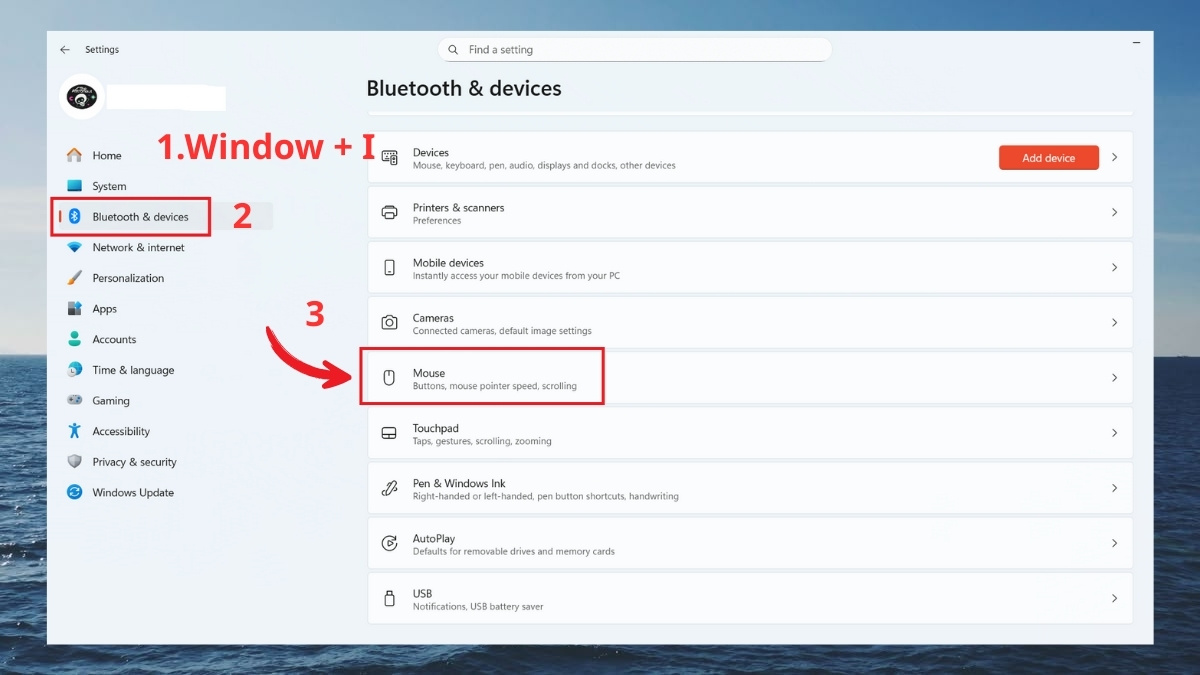 Sửa lỗi chuột máy tính tự di chuyển - Mở cài đặt chuột
