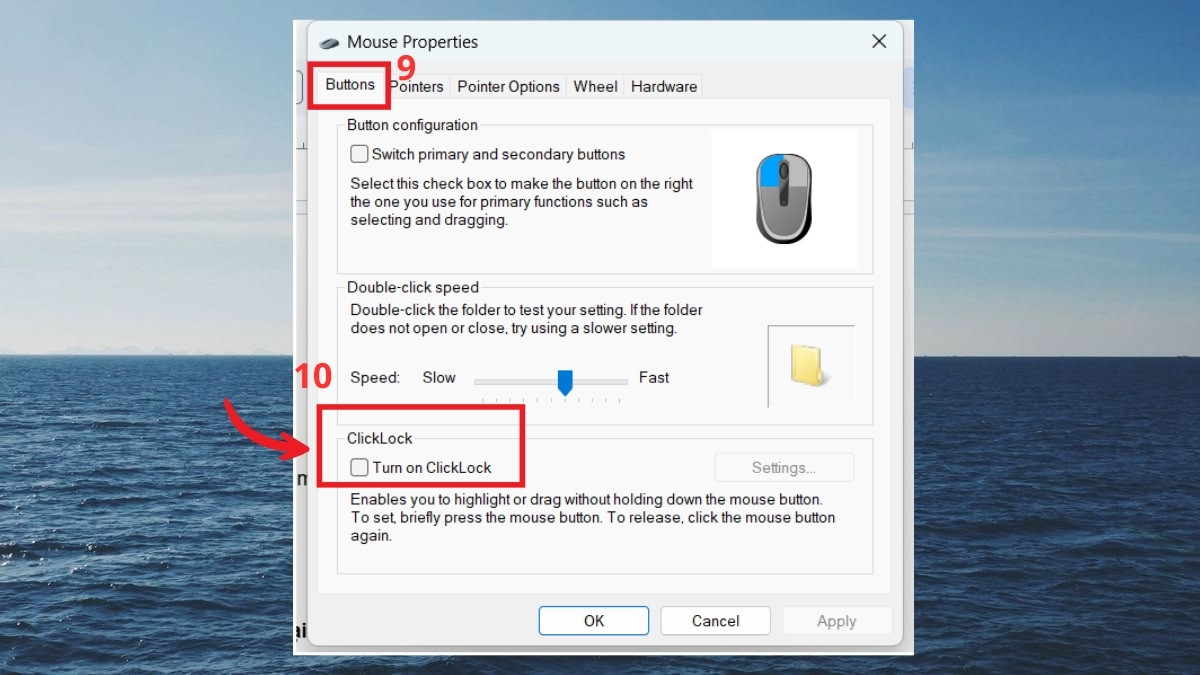 Sửa lỗi chuột máy tính tự di chuyển - Kiểm tra các nút chuột