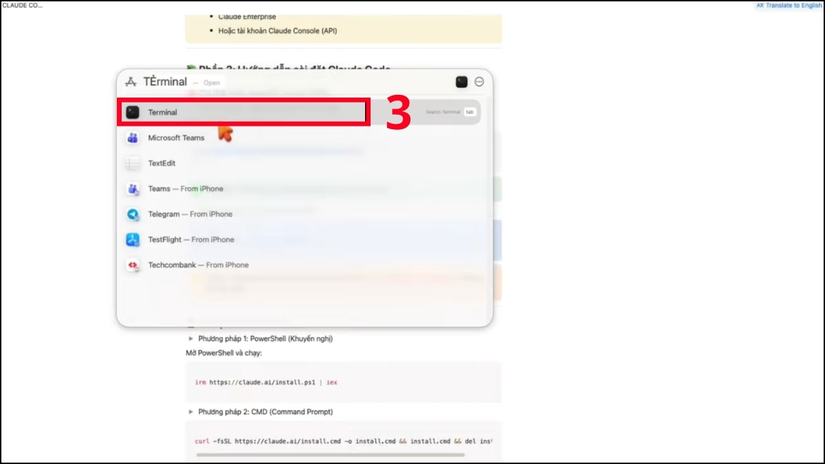 Cách cài đặt Claude Code là gì? Bước 2-1