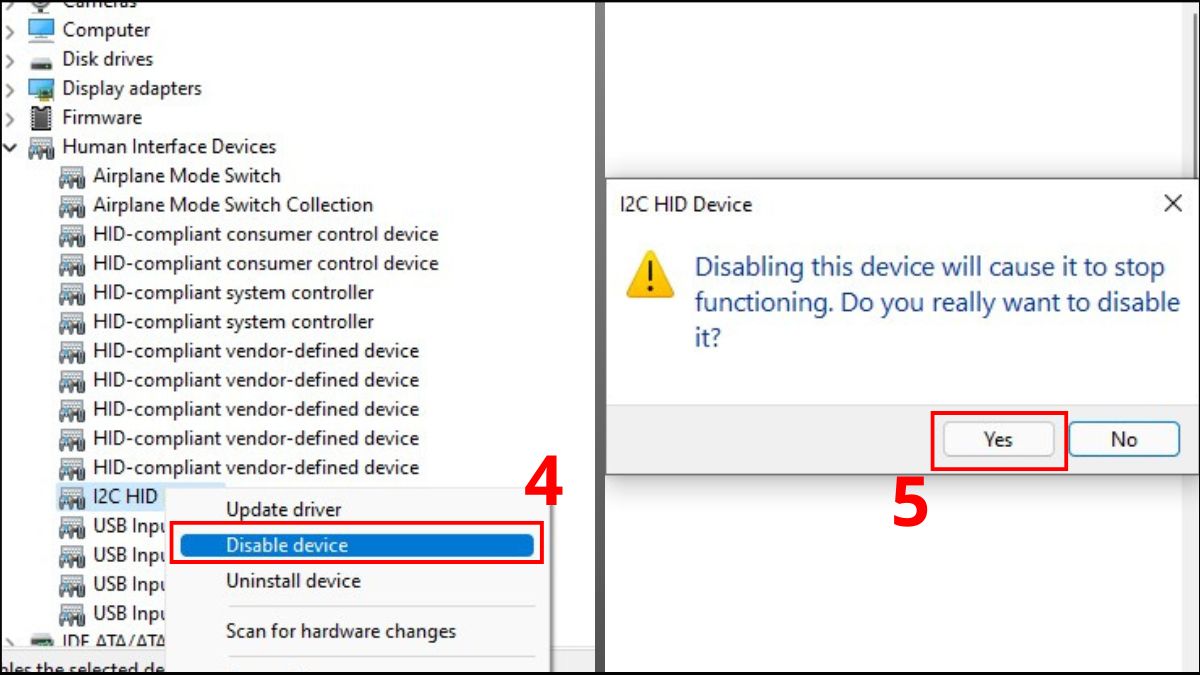 Cách sửa con lăn chuột bị loạn - Vô hiệu hóa tạm thời Touchpad bước 3