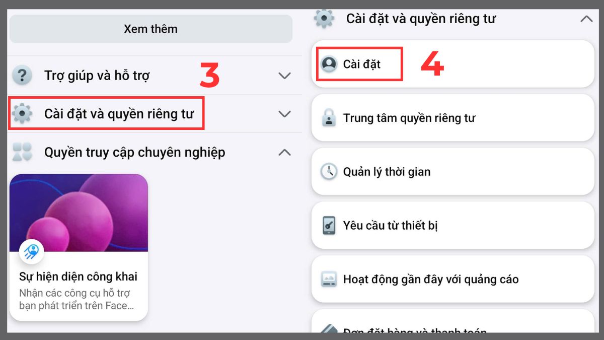Sửa lỗi cuộc gọi Messenger không hiển thị trên màn hình - Đăng nhập lại bước 3, 4