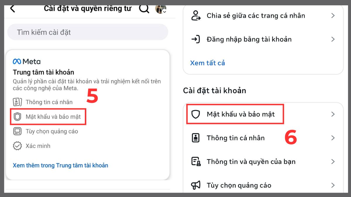 Sửa lỗi cuộc gọi Messenger không hiển thị trên màn hình - Đăng nhập lại bước 5, 6