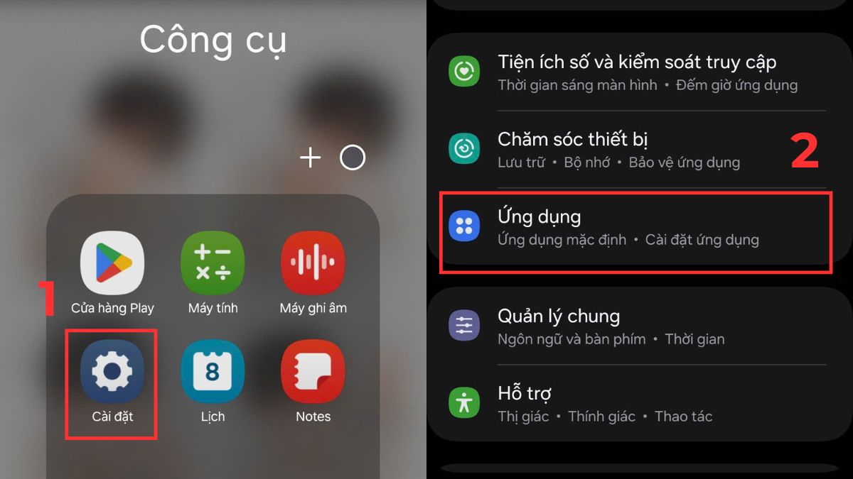 Sửa lỗi cuộc gọi Messenger không hiển thị trên màn hình - Cấp quyền truy cập micro và camera bước 1, 2