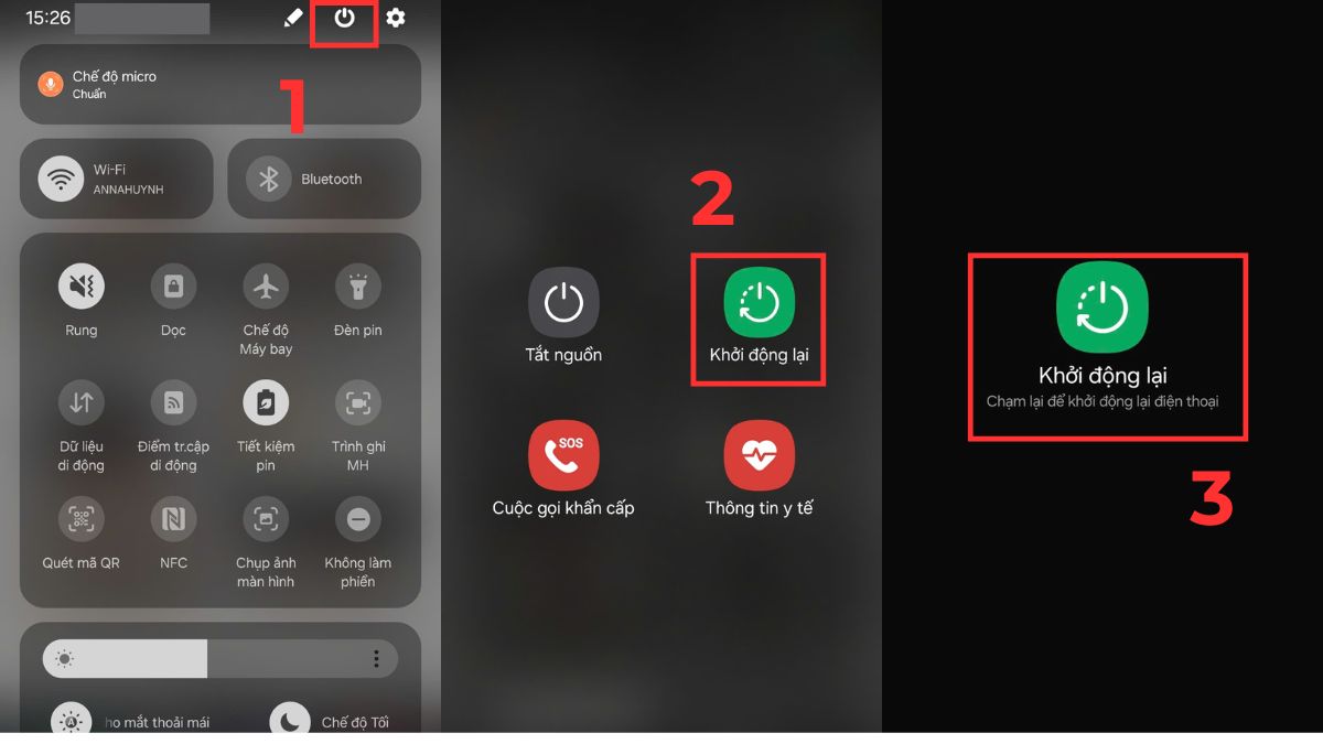 Sửa lỗi cuộc gọi Messenger không hiển thị trên màn hình - Khởi động lại điện thoại