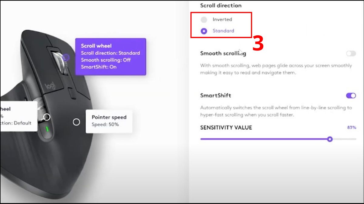 Sửa lỗi cuộn chuột bị ngược bằng phần mềm riêng của chuột bước 3