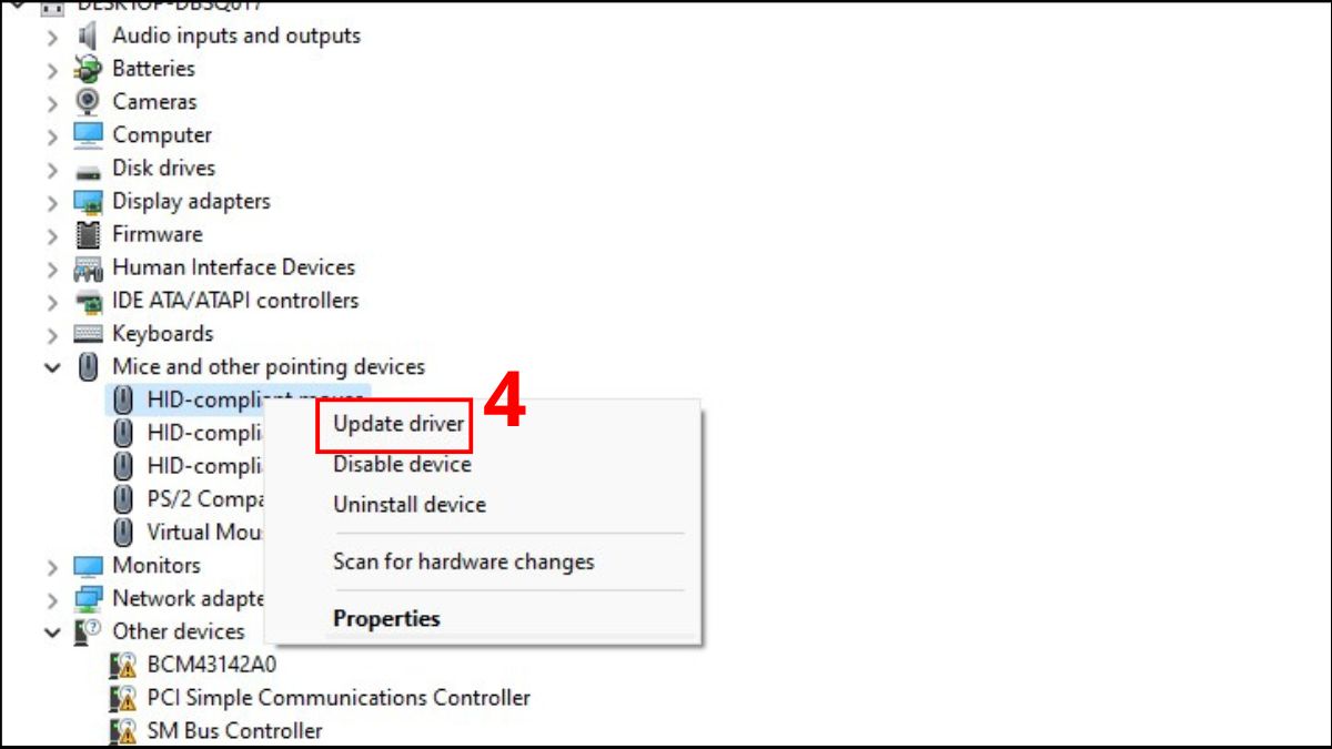 Khắc phục lỗi cuộn chuột bị ngược - Cài lại Driver chuột bước 3