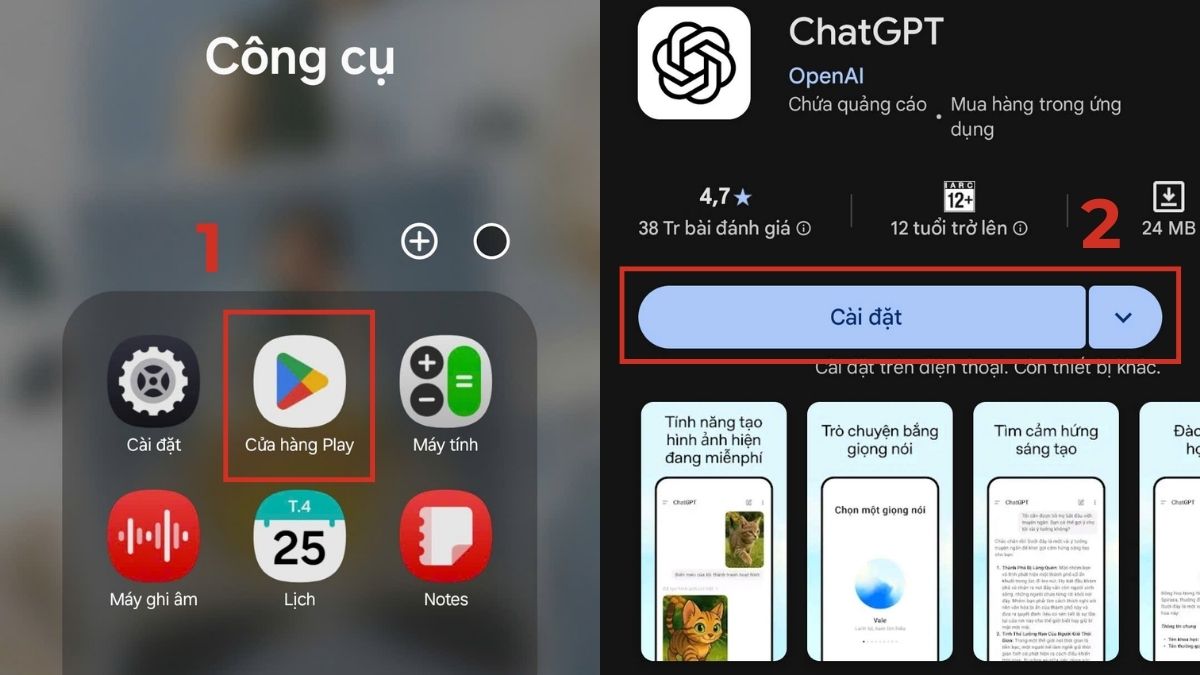 Cách đăng nhập ChatGPT trên điện thoại bước 1