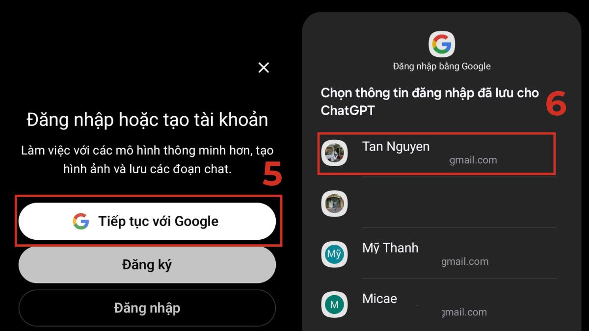 Cách đăng nhập ChatGPT trên điện thoại bước 3
