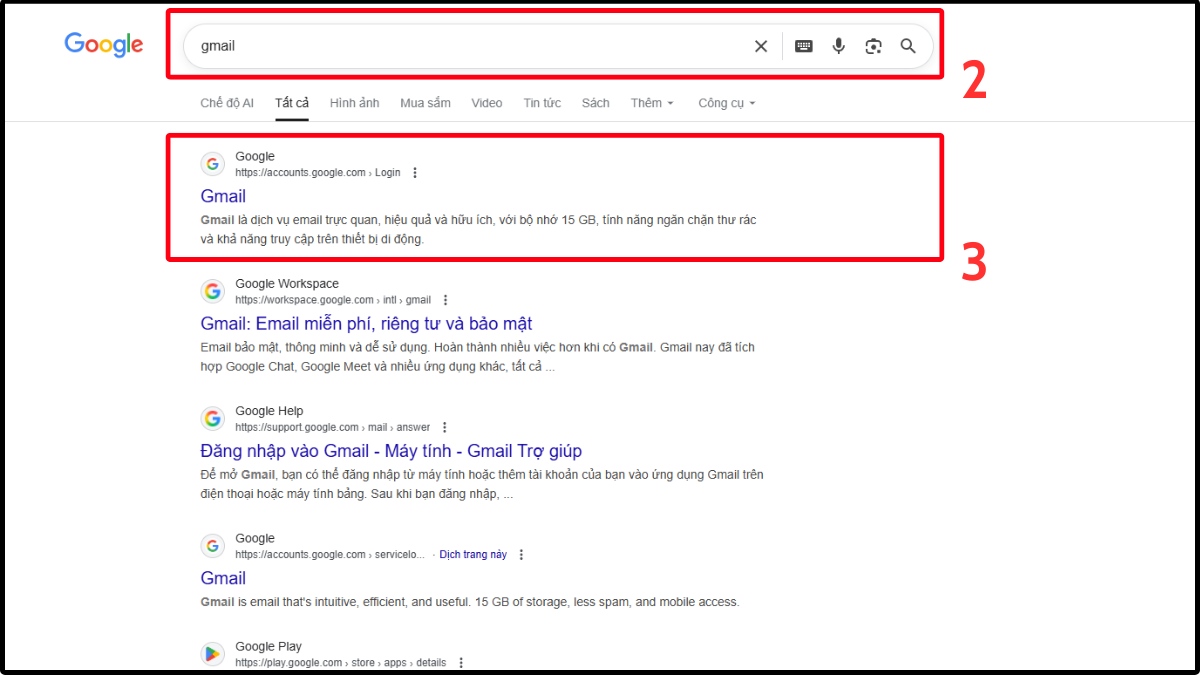 Cách đăng nhập Gmail trên máy tính - Đăng nhập nhiều tài khoản bước 2