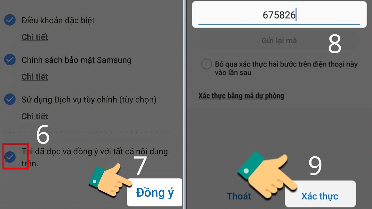 Đăng nhập Samsung Cloud trên điện thoại bước 3