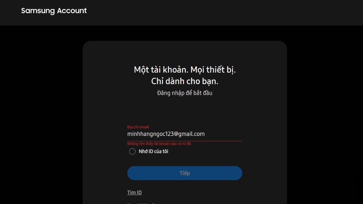 Xử lý lỗi đăng nhập Samsung Cloud