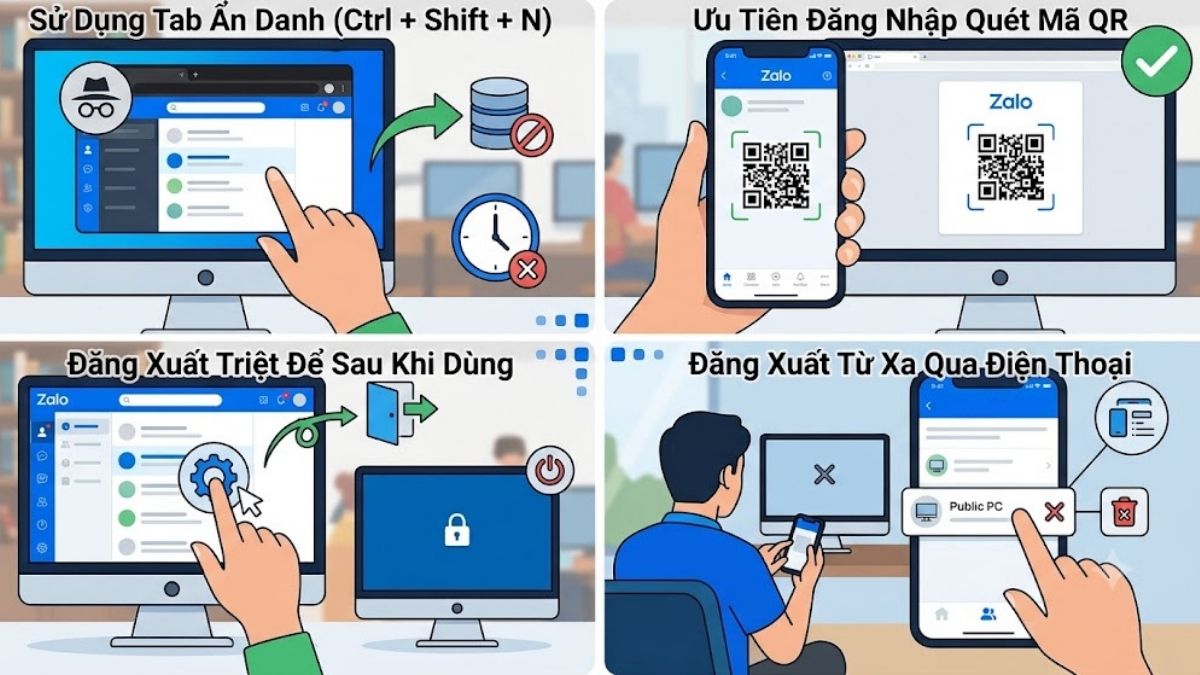 Lưu ý khi đăng nhập Zalo Web trên máy tính khác
