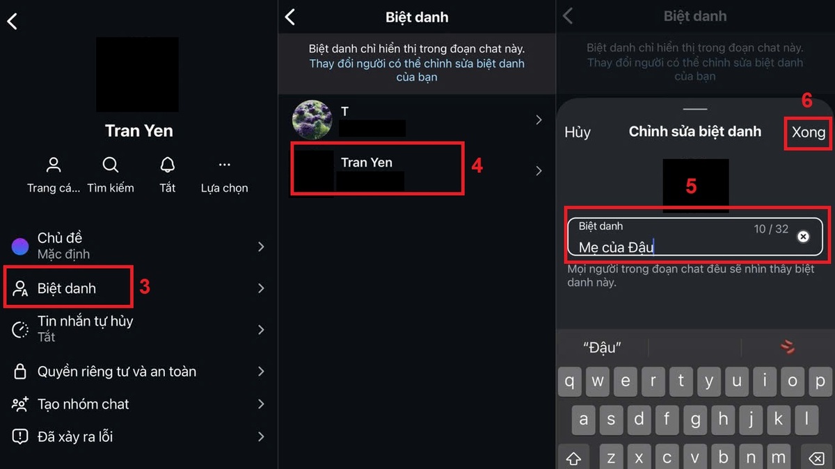 Hướng dẫn cách đặt biệt danh trên Instagram bước 3, 4, 5