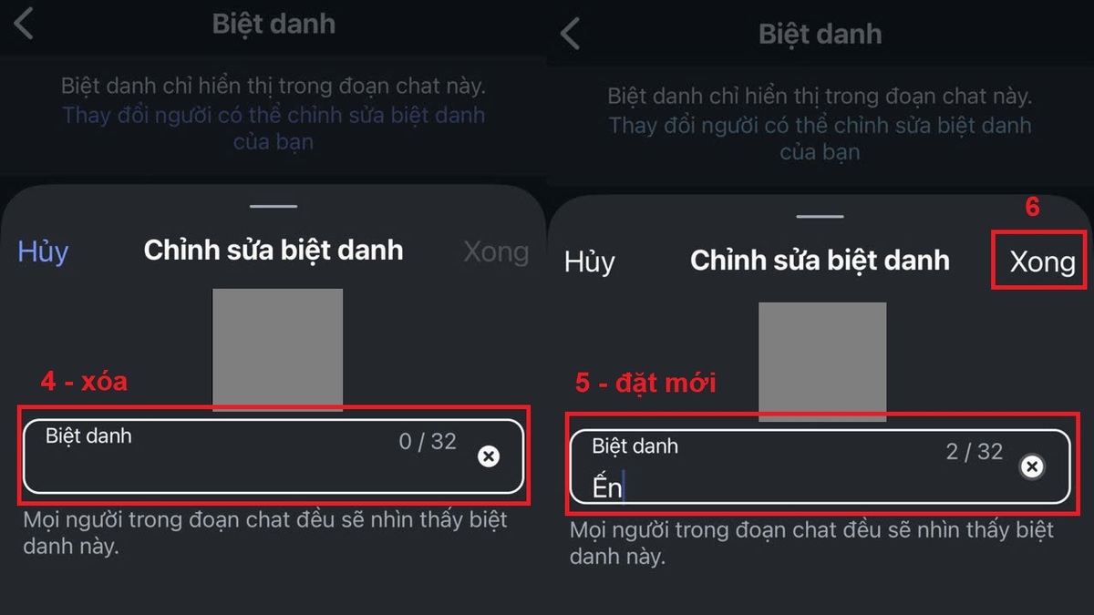 Cách thay đổi hoặc xóa biệt danh Instagram đã đặt bước 4, 5