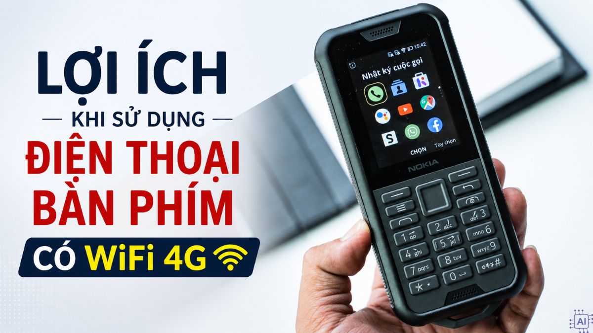 Lợi ích khi dùng điện thoại bàn phím có Wifi 4G